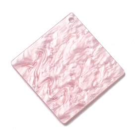 Acrylic Big Pendants, Imitation Gemstone Style, for DIY Making Keychain, Rhombus