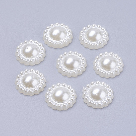Cabochons de perles acryliques, teint, tournesol, 10.5x4.5mm