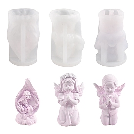 DIY Silicone Candle Molds, For Candle Making, Angel with Wings