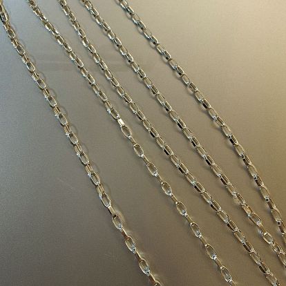 925 cadenas de clip de plata esterlina, soldada