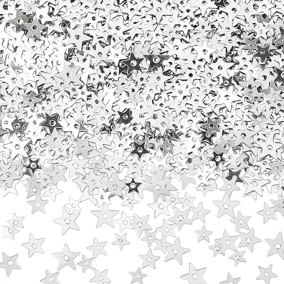 160G 19600Pcs 4 Styles Ornament Accessories, PVC Plastic Paillette/Sequins Beads, Star
