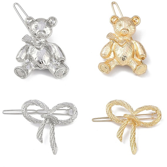 Заколки для волос из сплава, заколка для волос с пряжкой-лягушкой для женщин и девочек