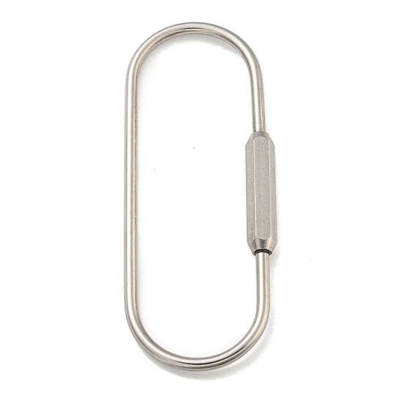 Mousqueton à vis en acier inoxydable anti-ternissement 304 breloques de verrouillage, pour la fabrication de colliers, liens rapides, ovale