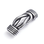 Retro 304 Stainless Steel Links, for Leather Cord Bracelets Making, Rope Shape