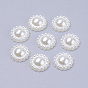 Acrylic Pearl Cabochons, Dyed, Sunflower, 10.5x4.5mm