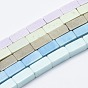 Natural Agate Beads Strands, Dyed & Heated, Cuboid