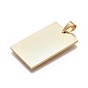 304 Stainless Steel Pendants, Rectangle, Stamping Blank Tag