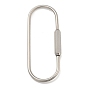 Mousqueton à vis en acier inoxydable anti-ternissement 304 breloques de verrouillage, pour la fabrication de colliers, liens rapides, ovale