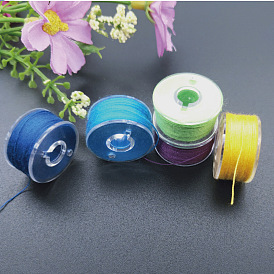 25 juego de hilos de coser de colores y bobinas de plástico, Hilo de bobina prebobinado para máquina de coser y bordar.