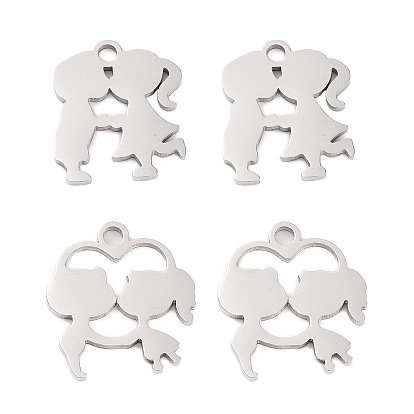 316 хирургические брелоки из нержавеющей стали, лазерная резка, очарование пары