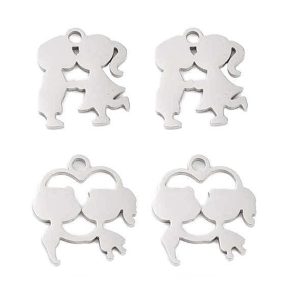 316 хирургические брелоки из нержавеющей стали, лазерная резка, очарование пары