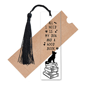 Акриловые закладки, с кисточкой из полиэстера, прямоугольные закладки