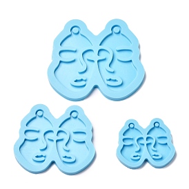 Abstract Face Statue Silicone Molds, Pendant Molds, For DIY UV Resin, Epoxy Resin Earring Jewelry Making