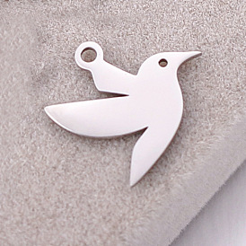 304 charmes en acier inoxydable, Coupe au laser, charme d'oiseau