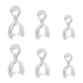 6 Stück 3 Größe 925 Sterling Silber Anhänger, Eispickel Prise Bügel, mit 925 Stempel