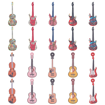 20шт 10 стили акриловые большие подвески, гитар