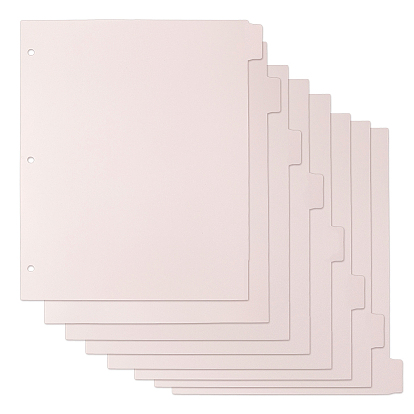 Разделители для блокнотов из полипропилена, 3 разделитель с отверстиями для папки, прямоугольные