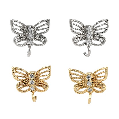 Серьги-гвоздики из циркония, долговечный, без свинца и без кадмия, бабочка