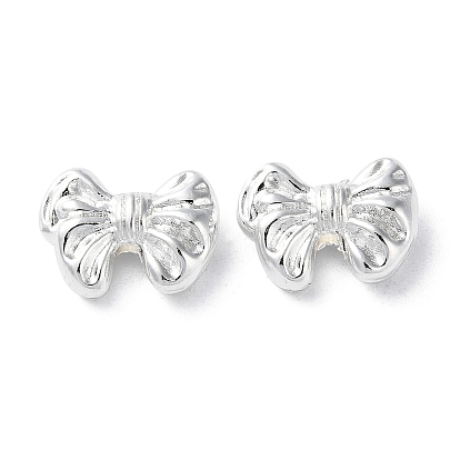 Alloy Beads, Long-Lasting Plated, Bowknot