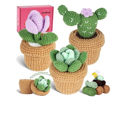 Наборы для вязания своими руками для начинающих, включая крючок для вязания, иглу и пряжу, маркер стежка, инструкции