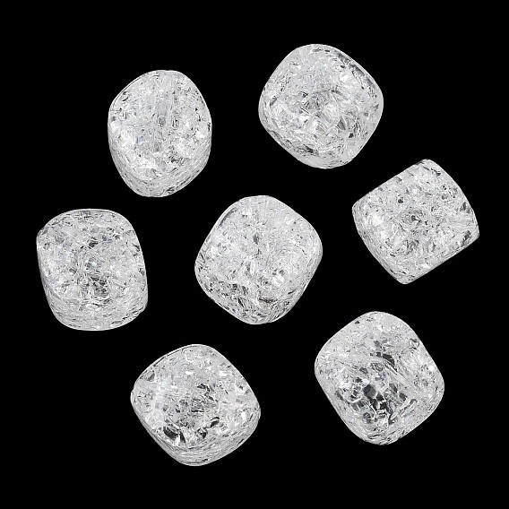 Transparent Crackle Acylic Beads, Column