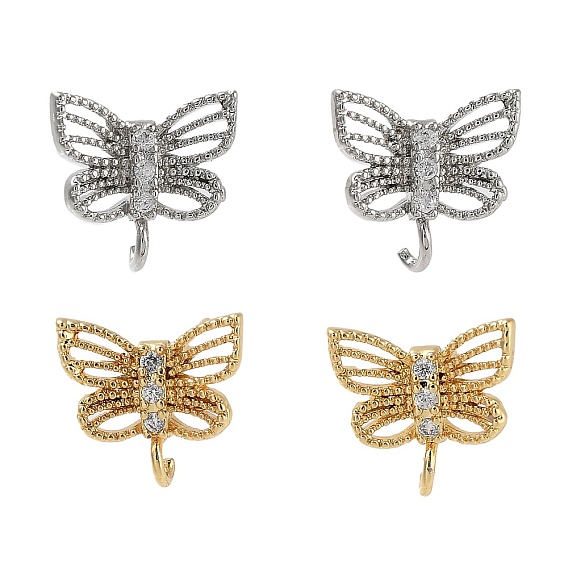 Серьги-гвоздики из циркония, долговечный, без свинца и без кадмия, бабочка