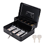 1Pc Iron Cash Register Drawer Insert Tray, with 4 Coin Compartments, Rectangle