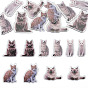 10шт 5 стили печатных акриловых подвесок, форма кошки