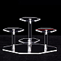 4-Tier Acrylic Model Toy Assembled Holders, Action Figure Hexagon Display Risers, with Screws and Screwdriver