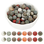 Natural Bloodstone/Heliotrope Stone Beads Strands, Frosted, Round