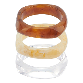 3шт 3 стиль имитация мрамора акриловые браслеты набор для женщин