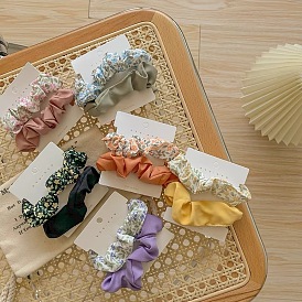Sweet and Adorable Hair Accessories Set for Girls - Cute Bowknot Scrunchies and Pigtail Holders