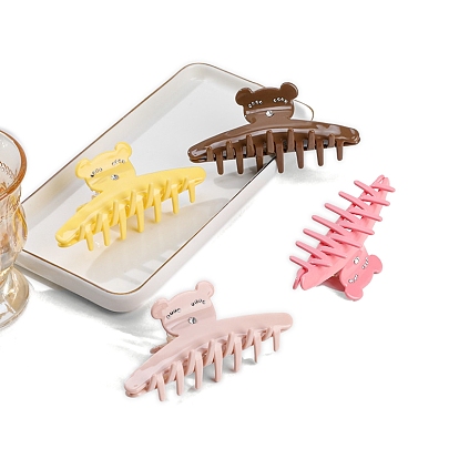 Заколки для волос в форме когтей из ацетата целлюлозы, аксессуары для волос со стразами для женщин и девочек, медведь