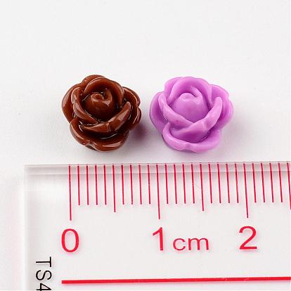 Opaque Resin Beads, Rose Flower