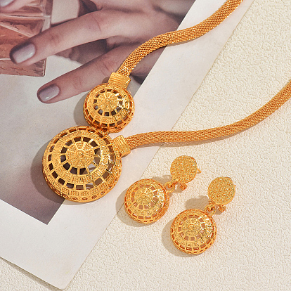 Винтажные серьги-гвоздики из сплава с полыми круглыми элементами и подвески для женщин.