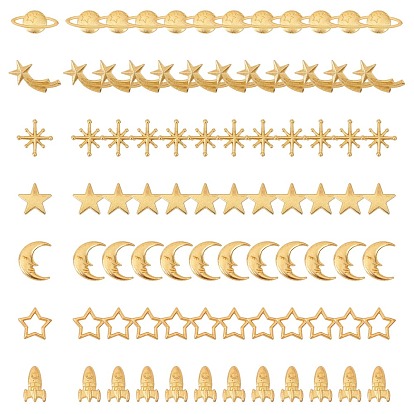 Zinc Alloy Cabochons & Links & Cabochon Enamel Settings, Mixed Shapes