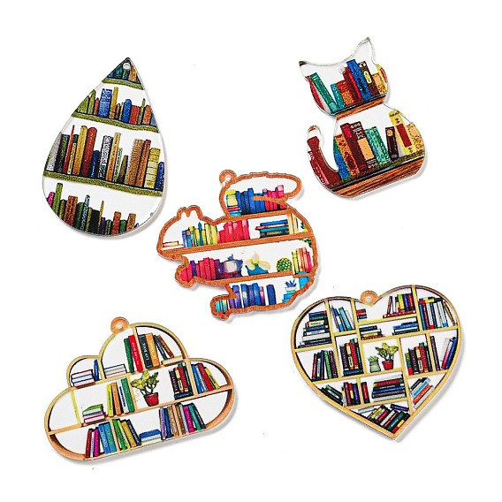 Акриловые подвески на школьную тематику, книга