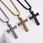 Мужской крест в стиле ретро-рок-панк 304 ожерелья с подвеской из нержавеющей стали