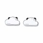 304 Stainless Steel Pendants, with Enamel, Cloud