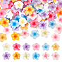 96 шт 12 цвета прозрачные кабошоны из смолы, цветок