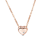 SHEGRACE Classic 925 Sterling Silver Necklaces, with AAA Cubic Zirconia in Heart Pendant, 15.7 inch