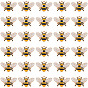 30Pcs Alloy Enamel Pendants, Bee Charms