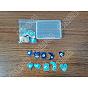 20Pcs 10 Style Alloy Enamel Pendants,  Mixed Shapes with Evil Eyes
