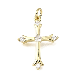 Пасхальные латунные подвески с прозрачными кубическими циркониями, крест прелести