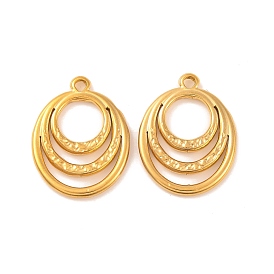 Ионное покрытие (ip) 304 подвески из нержавеющей стали, овальные амулеты