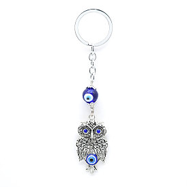Gift Keychain Metal Animal Owl Keychain Türkiye Evil Eye Bag Pendant
