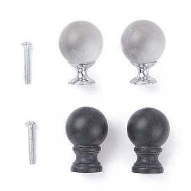 Olycraft 2 Styles Drawer Knobs, with Glass & Plastic, for Home, Cabinet, Cupboard and Dresser