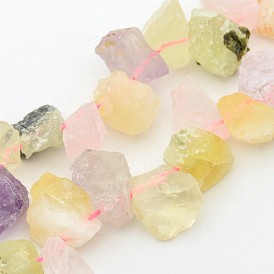 Natural Gemstone Nuggets Bead Strands, 10~20mm, Hole: 1mm, about 16 inch