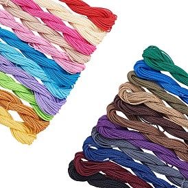 PandaHall Elite Waxed Polyester Cord, Twisted Cord