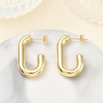 Pendientes de latón para mujer, pendientes de medio aro